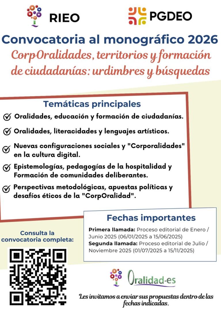 Convocatoria al monográfico 2026